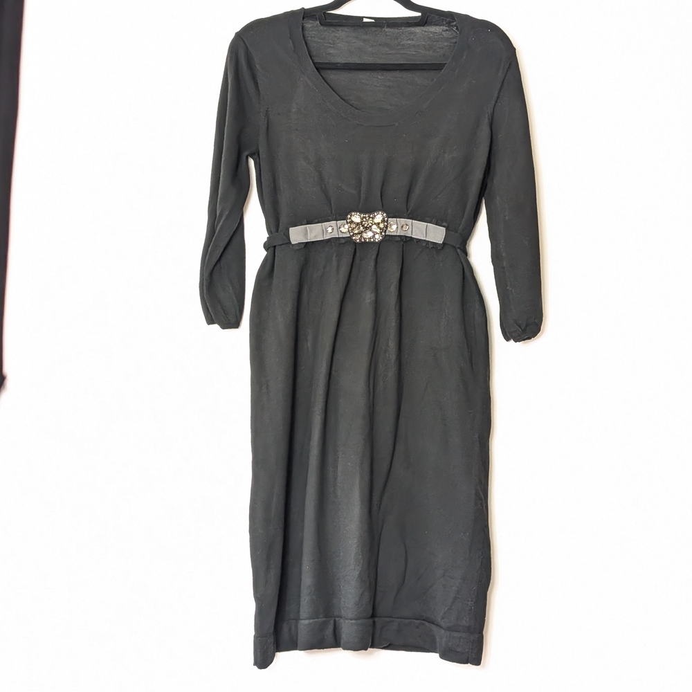 Boden Wool Belted Pencil Dress Size 8
